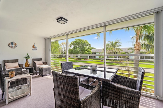 view of sunroom