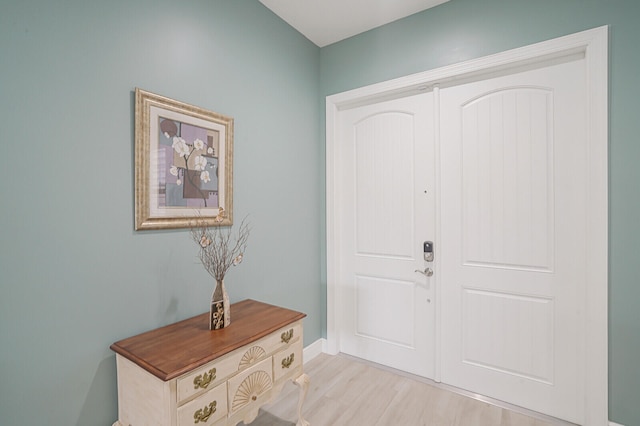 entrance foyer featuring light wood-type flooring