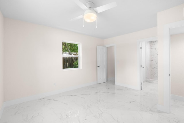 empty room with ceiling fan