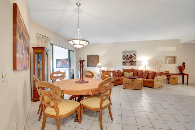 view of tiled dining room