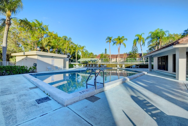 view of pool with a patio area