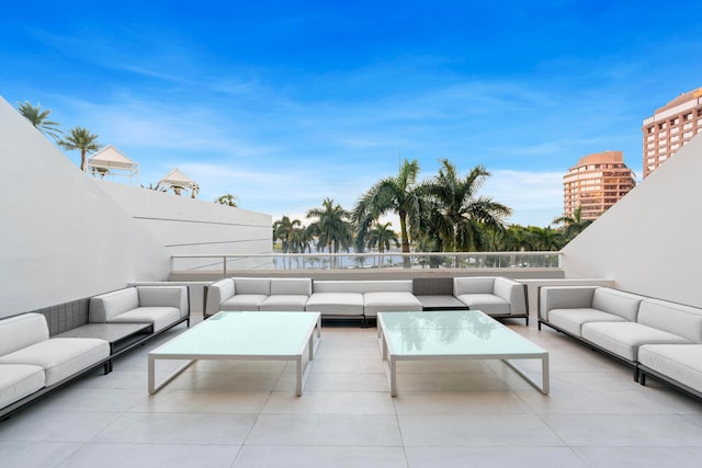 view of patio with an outdoor hangout area