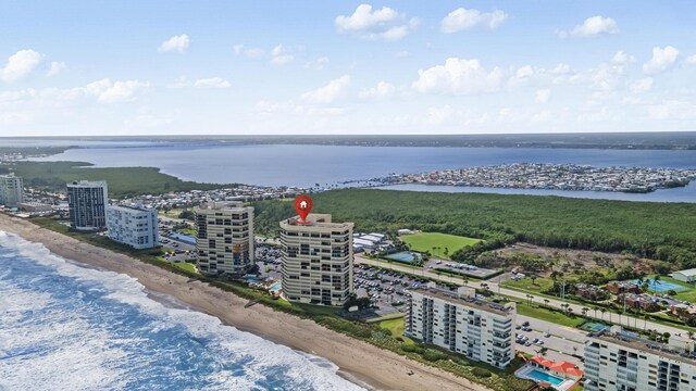 9500 S Ocean Dr Unit 1909, Jensen Beach, FL 34957 - drone / aerial view of unending shoreline and apartment complex