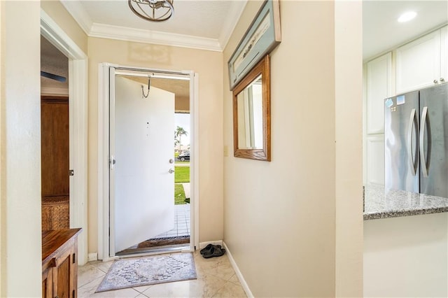 doorway with ornamental molding