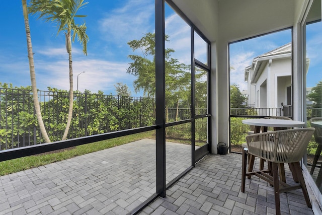 view of sunroom / solarium