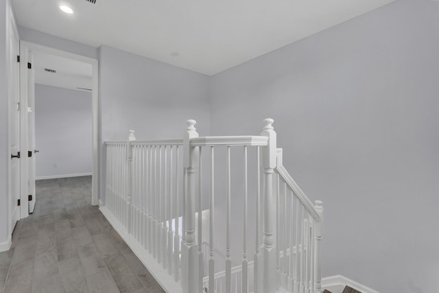 corridor featuring light hardwood / wood-style flooring