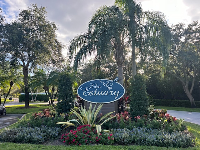 view of community sign