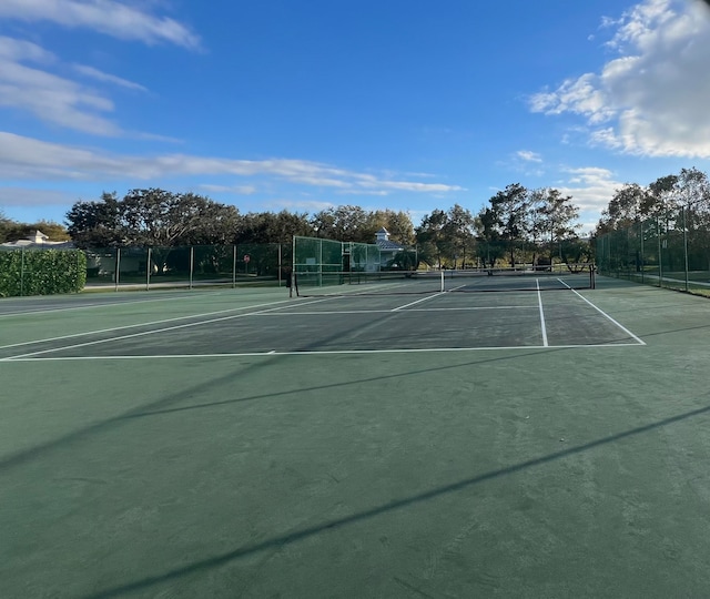 view of tennis court