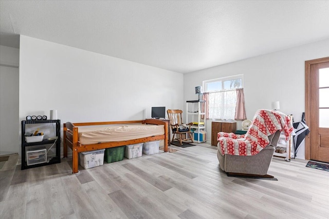 bedroom featuring light hardwood / wood-style flooring