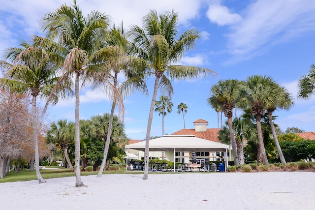 view of home's community featuring a gazebo and volleyball court