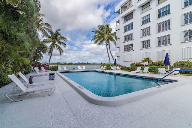 view of pool with a patio