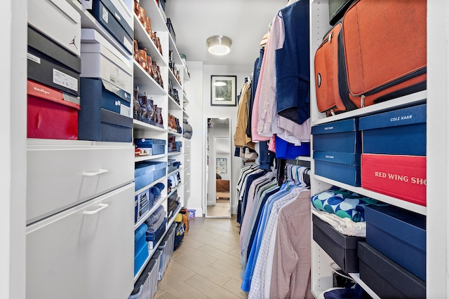 view of walk in closet