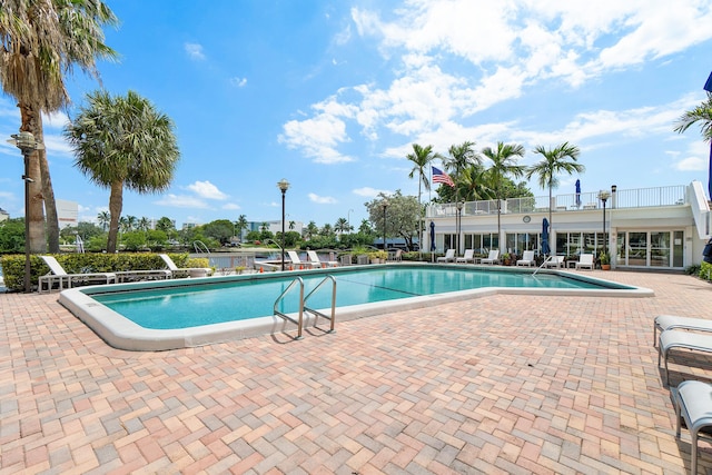 view of pool with a patio area