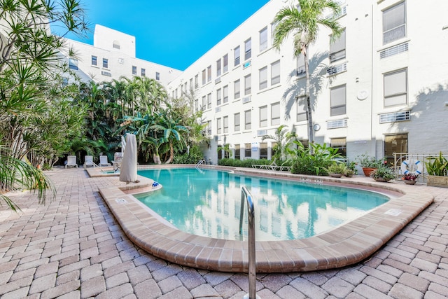 view of pool with a patio area