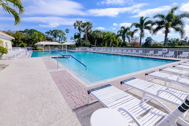 view of pool with a patio area