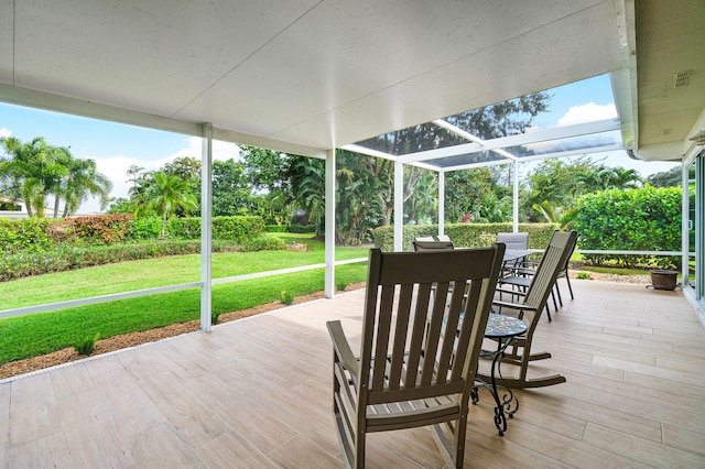 sunroom featuring plenty of natural light