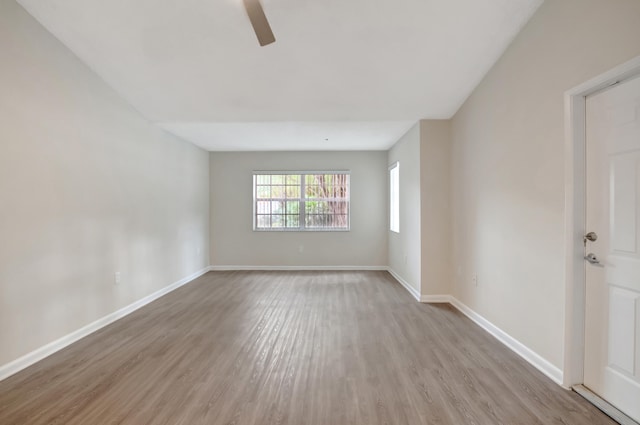 empty room featuring light hardwood / wood-style floors