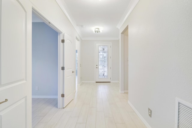 foyer entrance with crown molding