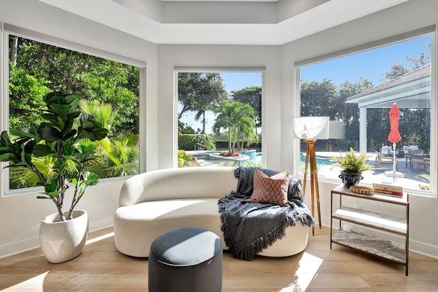 view of sunroom