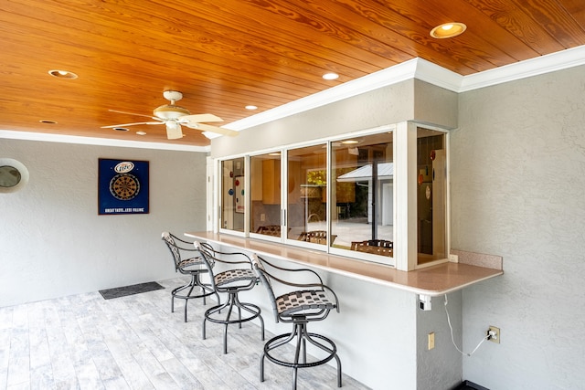 view of patio / terrace featuring ceiling fan