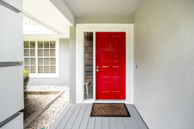 view of doorway to property