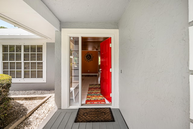 view of doorway to property