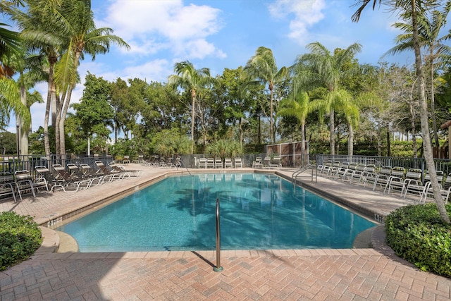 view of pool with a patio