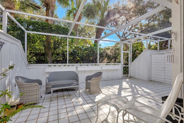 view of sunroom