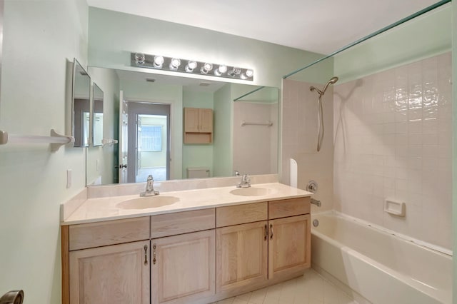 bathroom with  shower combination and vanity