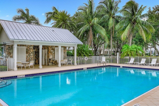 view of pool with a patio