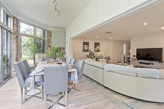 dining area featuring light hardwood / wood-style floors