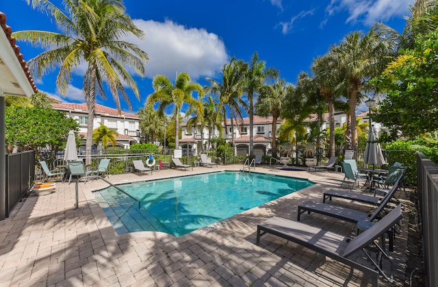 view of pool with a patio