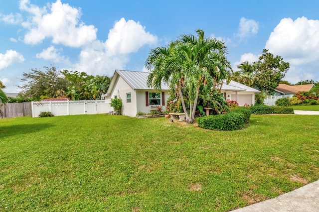 exterior space with a front yard