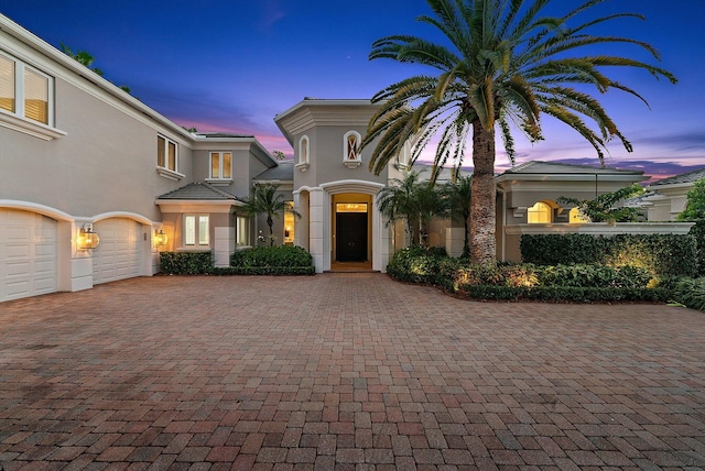 view of front of home featuring a garage