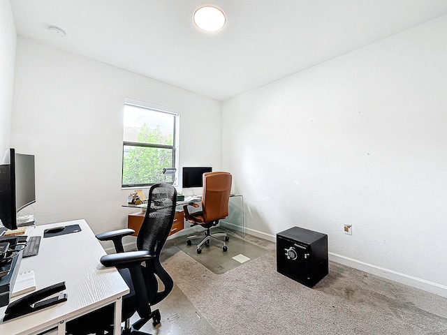 view of carpeted office