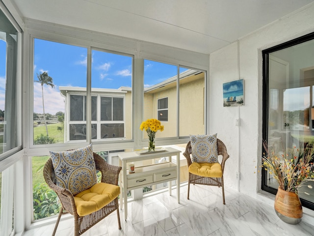 view of sunroom