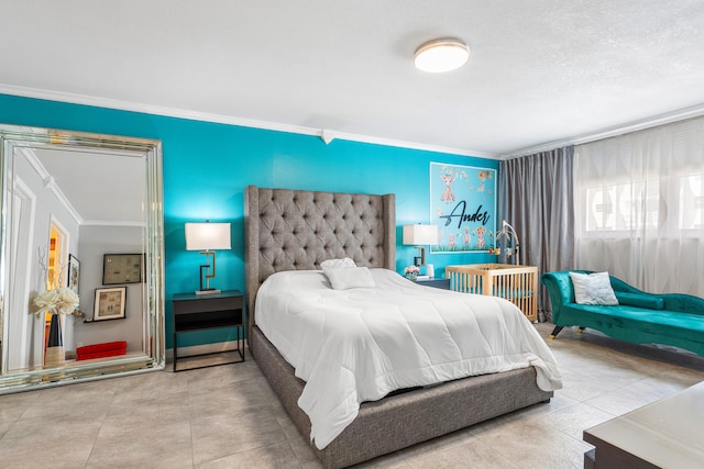 bedroom featuring ornamental molding