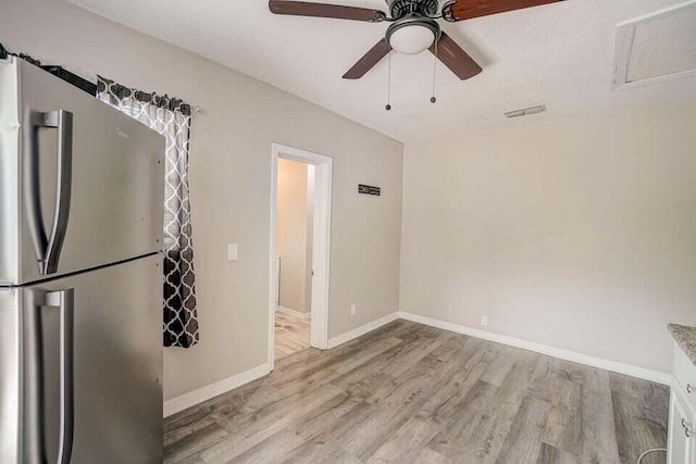 2511 W Abdella St, Tampa, FL 33607 - interior space with light hardwood / wood-style floors and ceiling fan