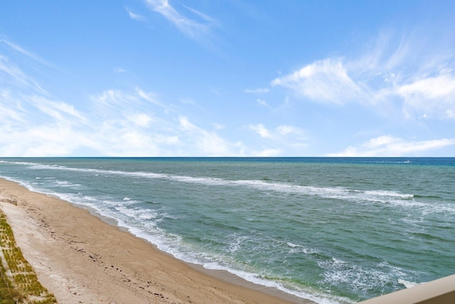 property view of water with a view of the beach