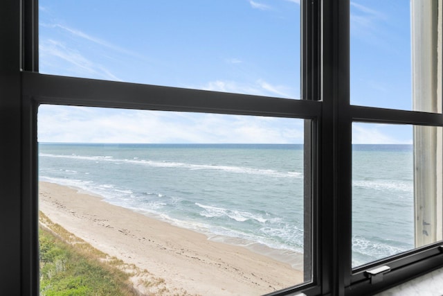 water view featuring a beach view