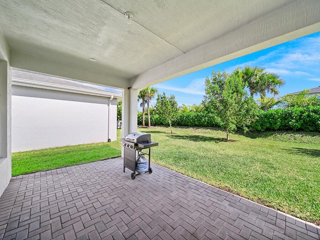 view of patio with grilling area