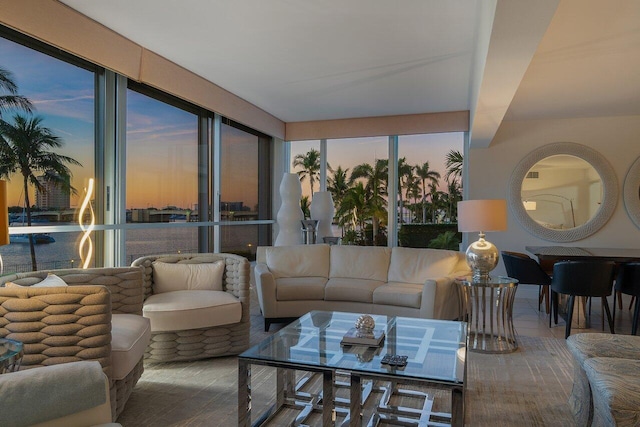 living room with a healthy amount of sunlight