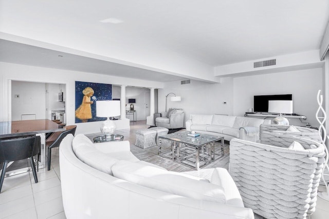 44 Cocoanut Row Unit 120B, Palm Beach, FL 33480 - living area featuring light tile patterned floors