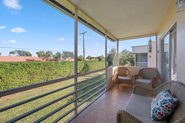 view of sunroom