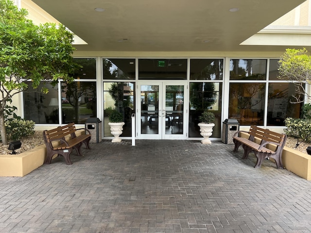 exterior space with french doors