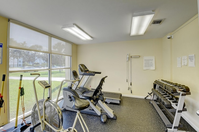 gym featuring plenty of natural light