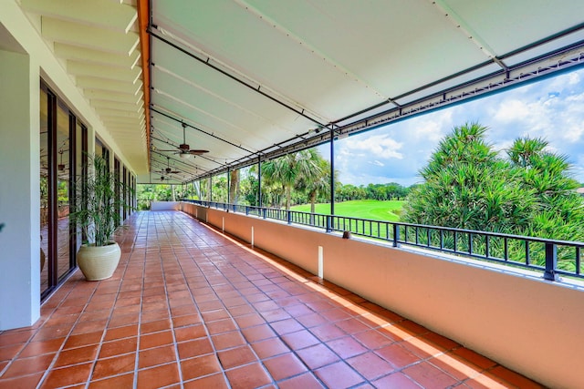 view of patio / terrace with ceiling fan