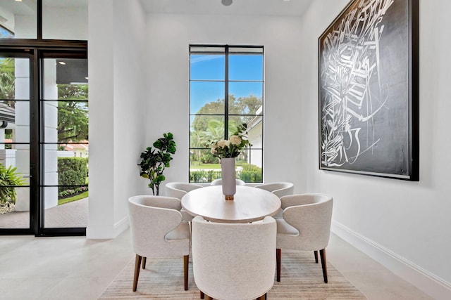 view of dining area