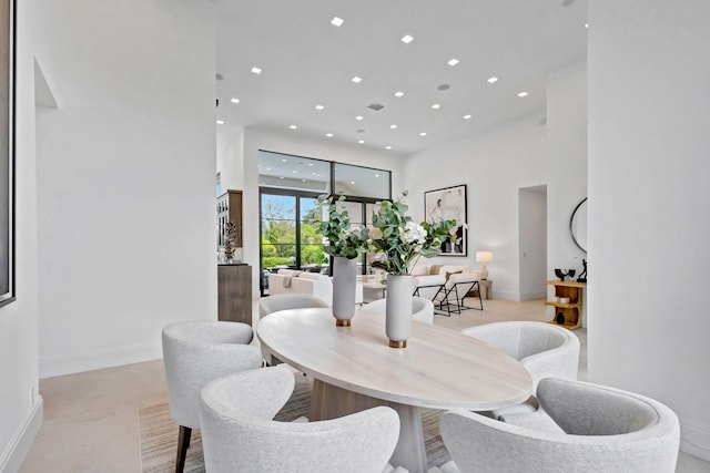 view of dining area