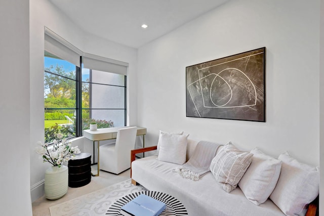 view of carpeted living room